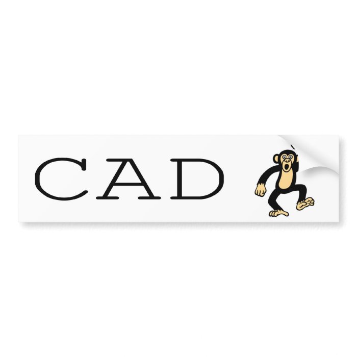 CAD Monkey 1 Bumper Sticker