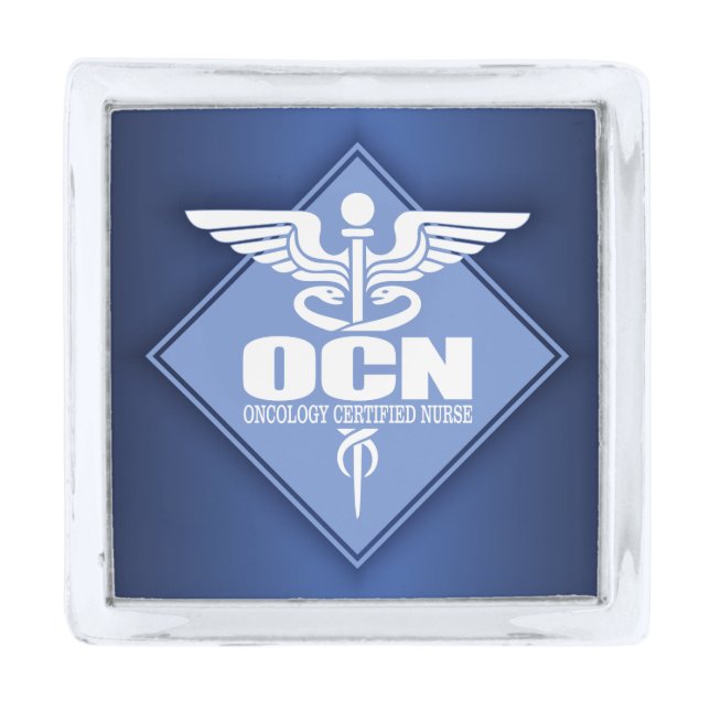 Cad OCN (diamond) Silver Finish Lapel Pin (Front)