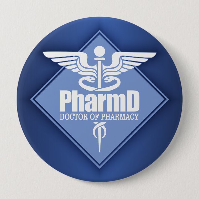 Cad PharmD (diamond) Pinback Button (Front)