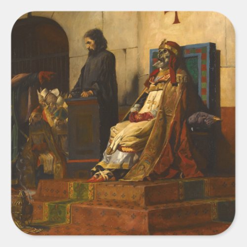 Cadaver Synod Pope Formosus and Stephen VI Square Sticker