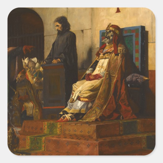 Cadaver Synod, Pope Formosus and Stephen VI Square Sticker (Front)