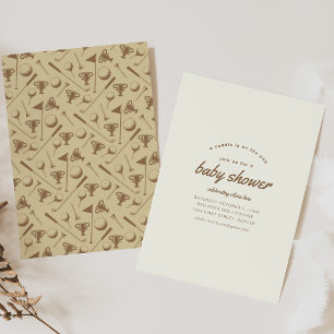 Caddie on The Way Golf Baby Shower Invite