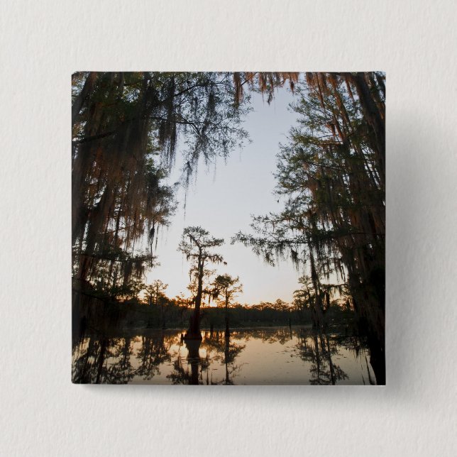 Caddo Lake at sunrise Button (Front)