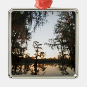 Caddo Lake at sunrise Metal Ornament