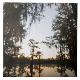 Caddo Lake at sunrise Tile
