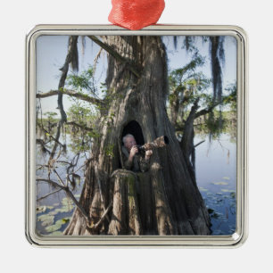 Caddo Lake, hunting blind Metal Ornament