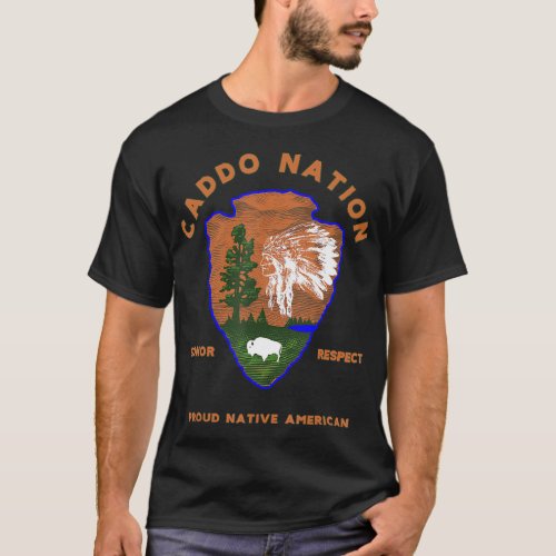 Caddo Nation Native American Indian Pride Respect  T_Shirt