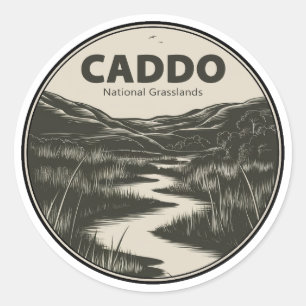 Caddo National Grasslands Texas Stream Classic Round Sticker