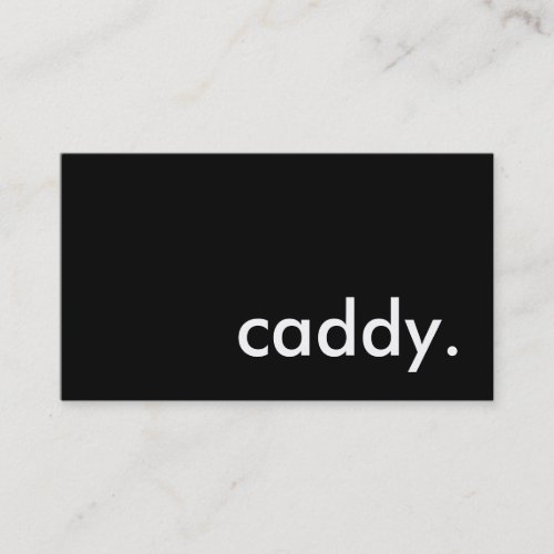 caddy. business card templates