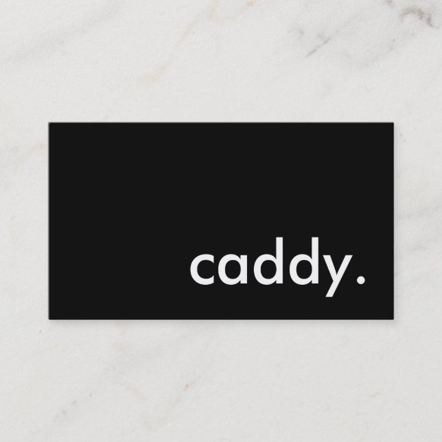 caddy. business card (Front)
