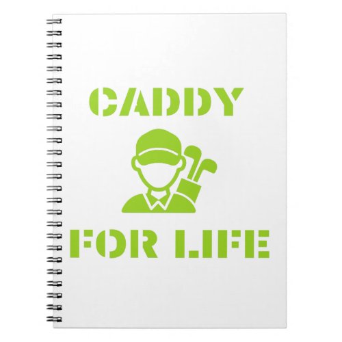 Caddy For Life Green Golfer Notebook