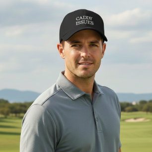 Caddy Issues Black & White Golf Hat