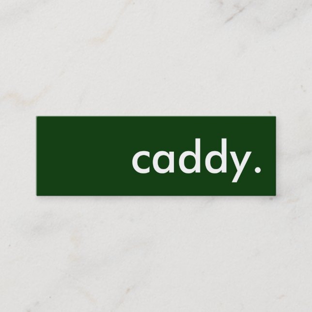 caddy. mini business card (Front)
