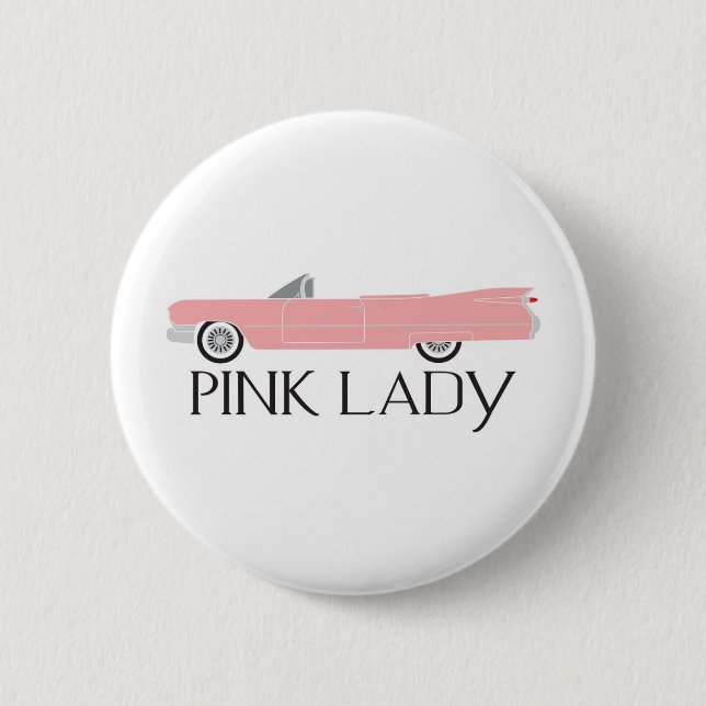 caddy pink lady pinback button (Front)