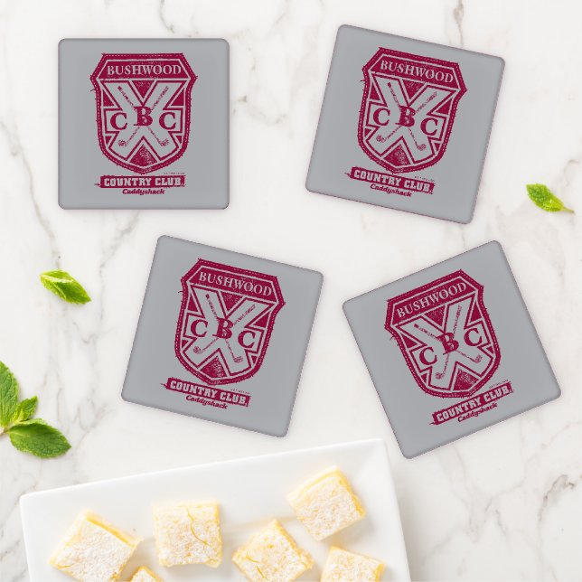 Caddyshack | Bushwood Country Club Crest Coaster Set (In Situ)
