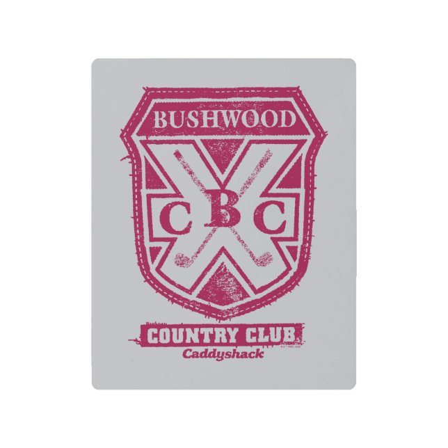 Caddyshack | Bushwood Country Club Crest Metal Print (Front)