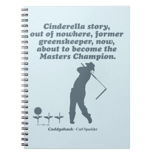 Caddyshack  Cindrella Story Notebook