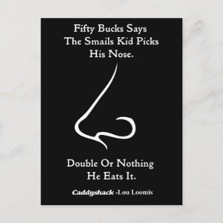 Caddyshack | Fifty Bucks Says Postcard