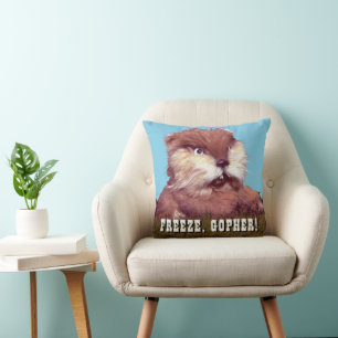 Caddyshack   Freeze, Gopher! Throw Pillow