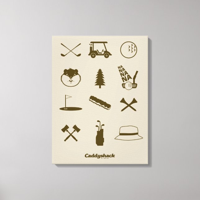 Caddyshack Icons Canvas Print (Front)