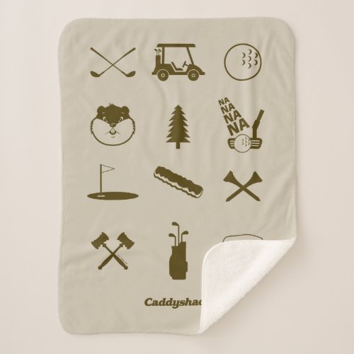 Caddyshack Icons Sherpa Blanket