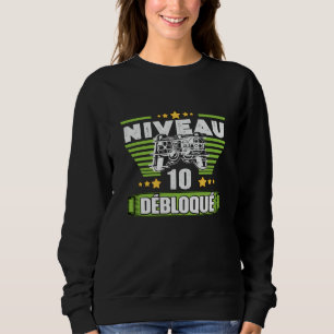 Cadeau 10 ans Anniversaire Gamer Level 10 Sweatshirt