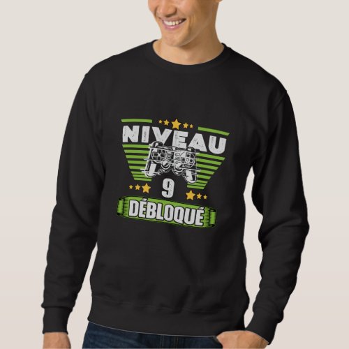 Cadeau 9 ans Anniversaire Gamer Level 9 Dbloqu Sweatshirt