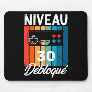 Cadeau Homme 30 Ans Anniversaire Gamer Niveau 30 H Mouse Pad