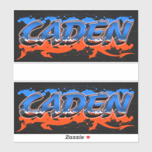 Caden First Name Graffiti Sticker