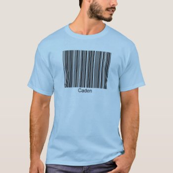 Caden Personalized Functional Barcode Tee by BOLO_DESIGNS at Zazzle
