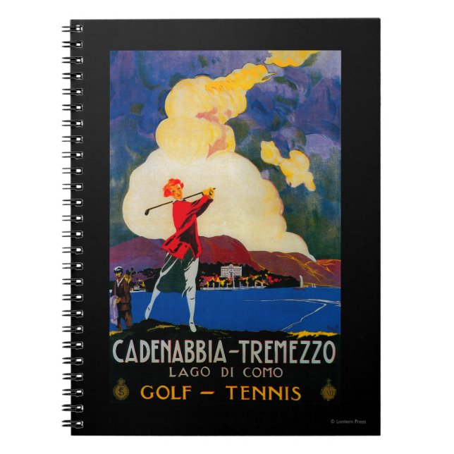 CadenabbiaTremezzo Vintage PosterEurope Notebook (Front)