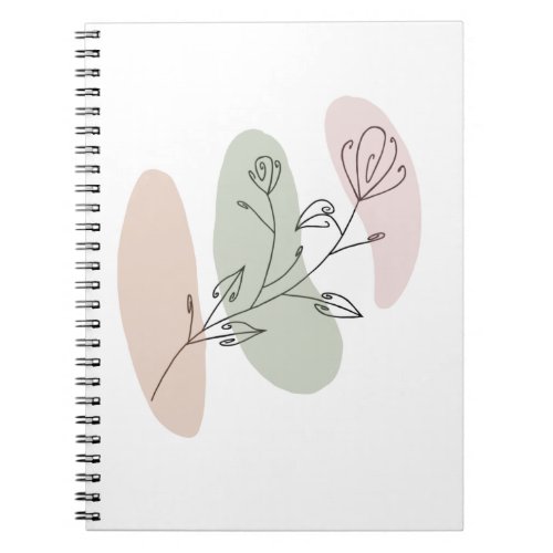 Caderno com arte minimalista notebook