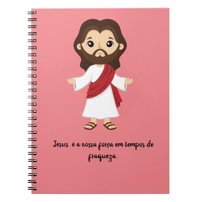 caderno com frases de jesus notebook (Front)