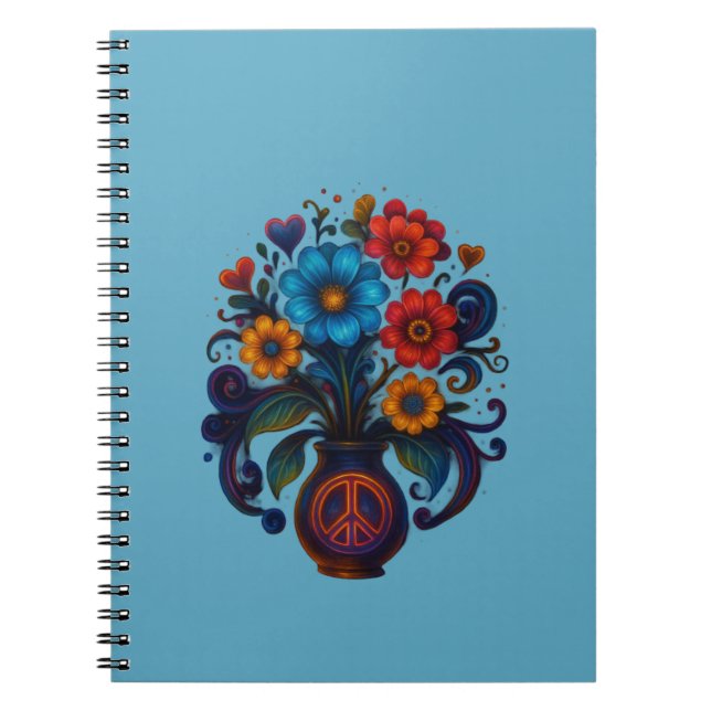 Caderno Espiral com Foto flores  Notebook (Front)
