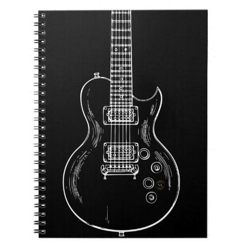 Caderno Espiral com guitarra Notebook