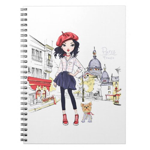 Caderno FASHION GIRL IN PARIS Notebook