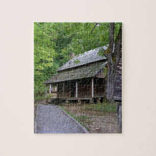 Cades Cove Cabin Jigsaw Puzzle