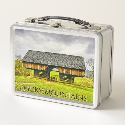 Cades Cove Cantilever Barn Tipton Place Smokies Metal Lunch Box