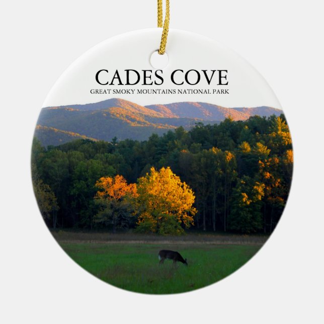 Cades Cove - Deer Widlife - Christmas Ornament (Front)