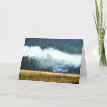 Cades Cove Mist Greeting Card by DesireeGriffiths at Zazzle