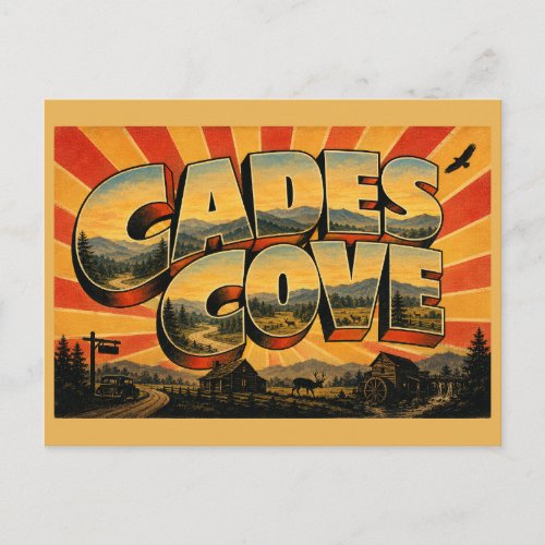Cades Cove TN Loop Road Mountain Meadows Art Postcard