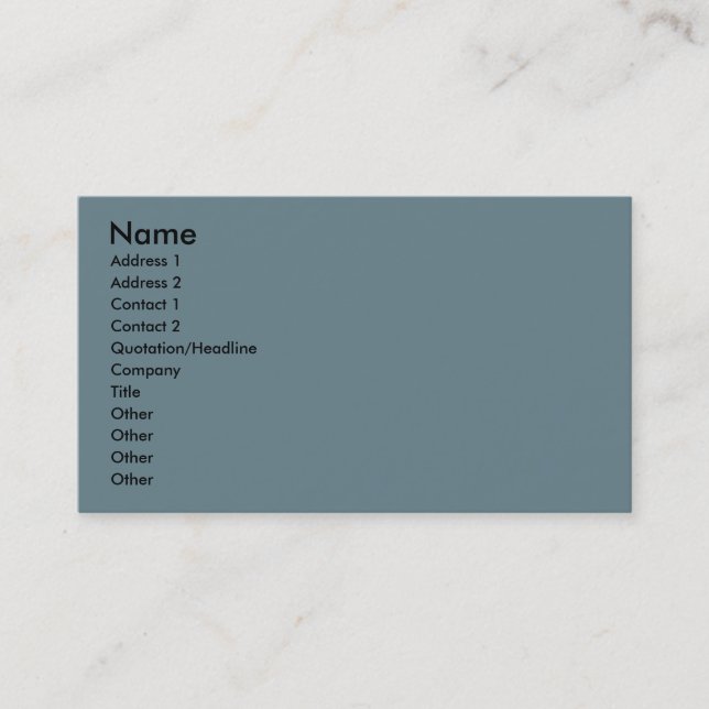 Cadet Blue Business Card (Front)