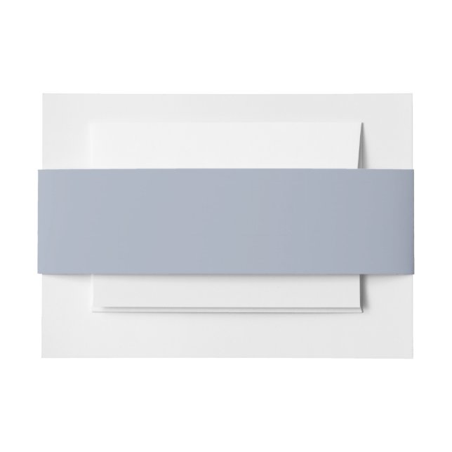 Cadet blue (Crayola) (solid color)   Invitation Belly Band (Front Example)