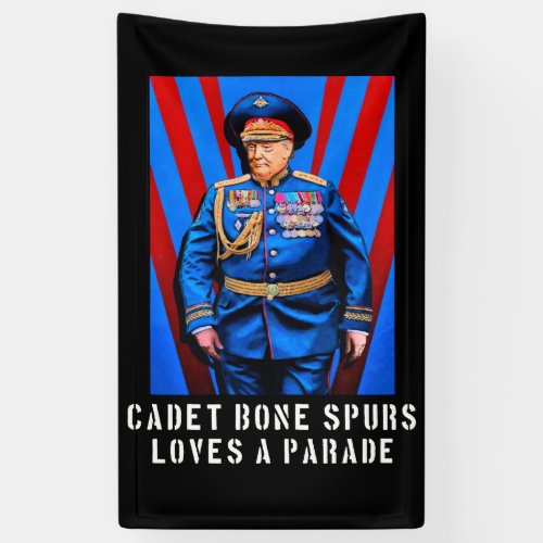 Cadet Bone Spurs _ Trump Caricature Banner