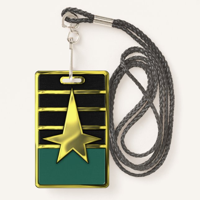 Cadet Corps Badge TEAL Nametag (Front with Lanyard)