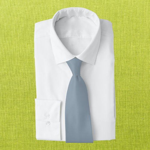 Cadet Grey Solid Color Neck Tie