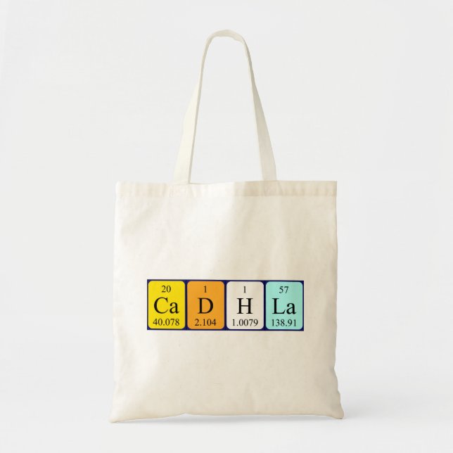 Cadhla periodic table name tote bag (Front)