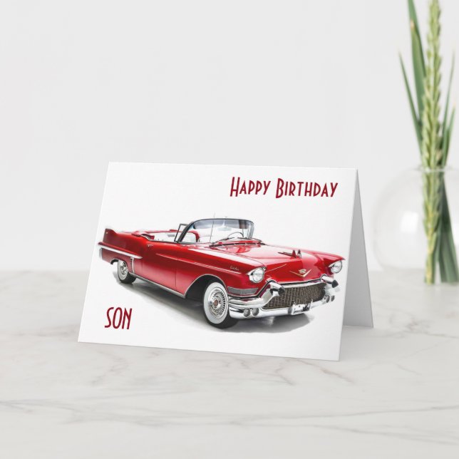 CADILAC STYLE  Birthday Wishes To A CLASSIC GUY Card (Front)