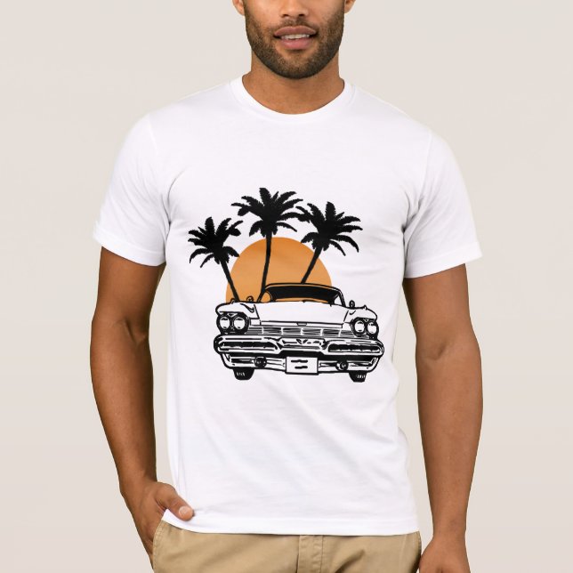 Cadillac Car Sunset T Shirt (Front)