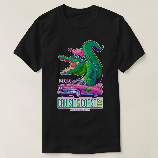 Cadillac Cruisin' With Coast 102 - 2019 T-Shirt (Design Front)